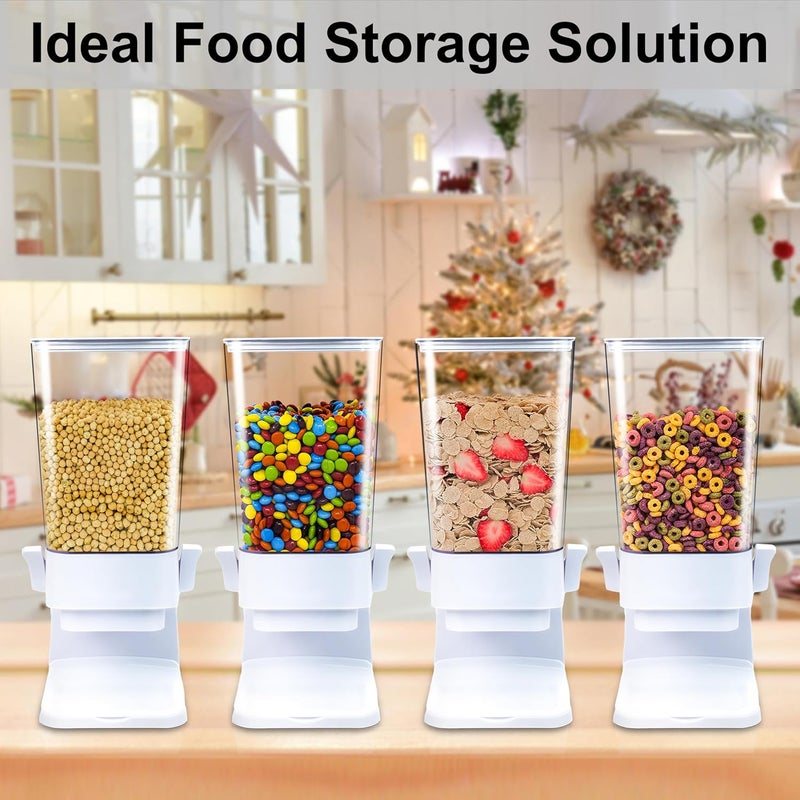 Zeadesign Cereal Dispenser Countertop with lids, 5L Organization and Storage Containers for Kitchen and pantry, Plastic Containers for food, Cereal, Rice, Beans, Grains, Nuts, Oatmeal, Pet food, White, 1Pc - Image 5