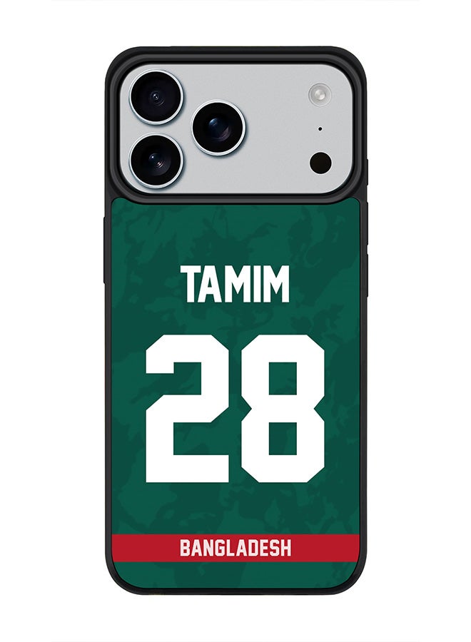 Stylizedd iPhone 17 Pro Max Case, [Compatible with MagSafe] Slim Magnetic cover Phone Case iPhone 17 Pro Max -Bangladesh Tamim Iqbal, Jersey No 28 - Image 1