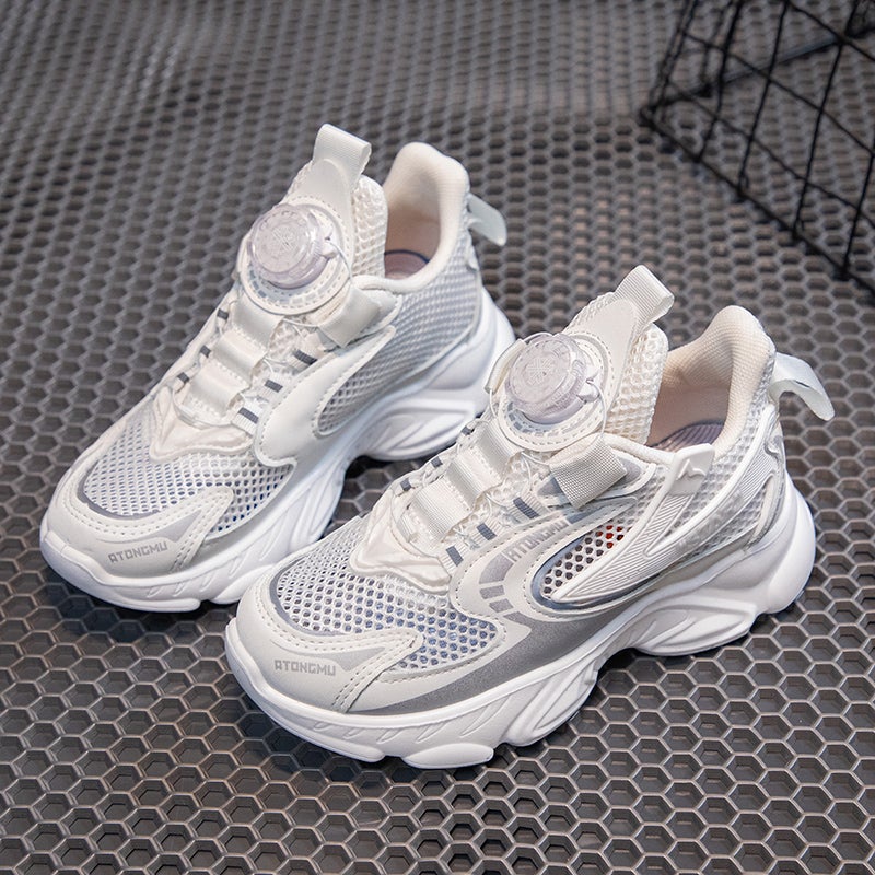 Chinese Brand Joint Children'S Shoes Girls 2024 Girls Mesh Breathable Children'S White Shoes Sneaker - Image 1
