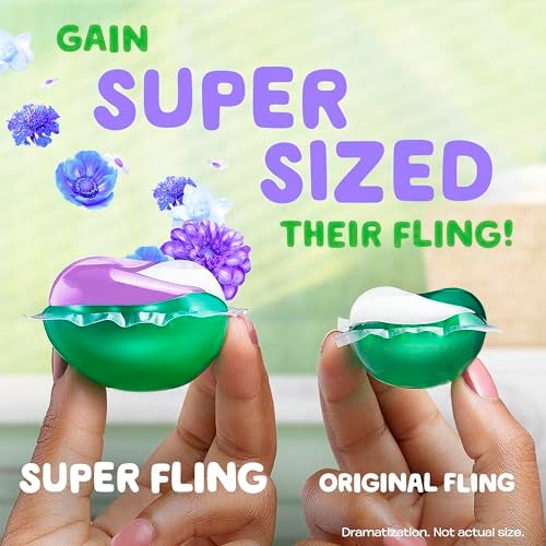Gain Super Sized Flings Laundry Detergent Pacs, 45 Count, Dewdrop Dream Scent - Image 2