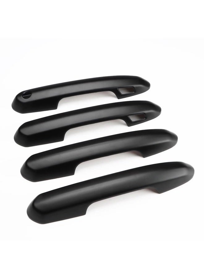 DLOVEG Exterior Door Handle Covers Compatible for 2019-2022 2023 2024 2025 Toyota Rav4 Accessories for Highlander 2024 2023 2022-2020 Handle Protectors with 4 Holes for Auto Sensors (Matte Black) - Image 1