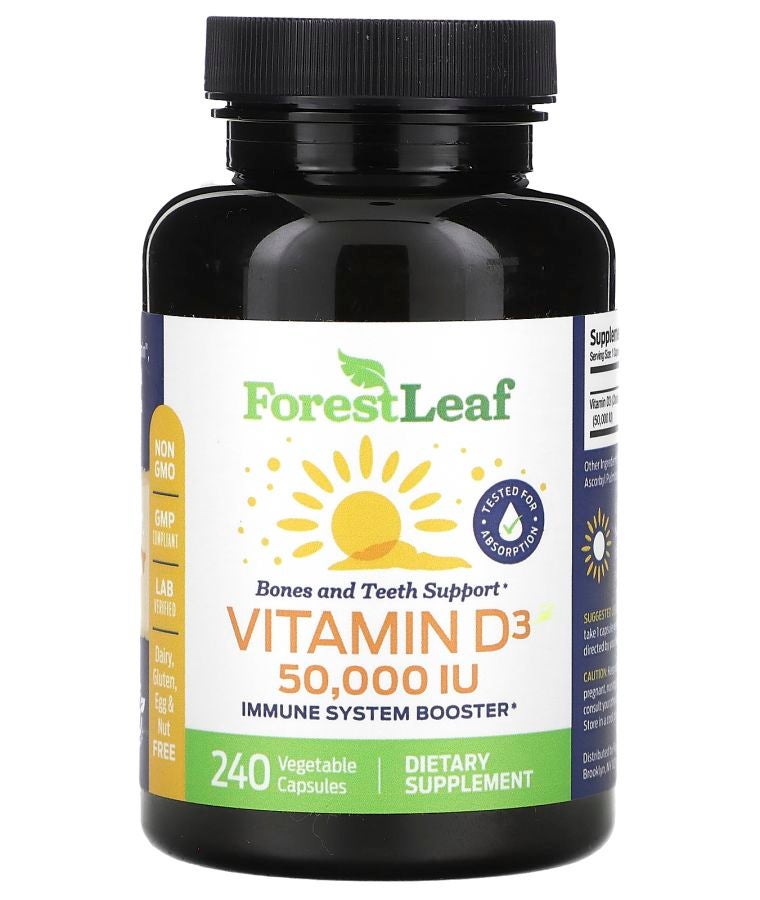 Vitamin D3 1250 mcg (50000 IU) 240 Vegetable Capsules