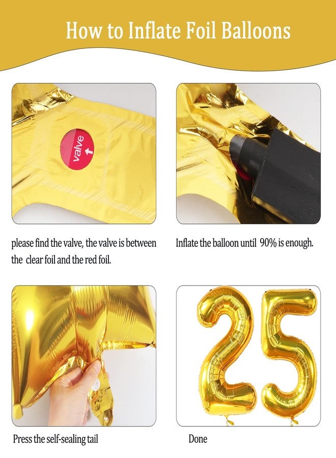Douvelue Graduation Decorations Class of 2025 Banner, 32in Gold 2025 Balloons, Star Cap Garland and Black Gold Confetti Balloons, For Senior High School College Graduation Party Decorations - Image 5