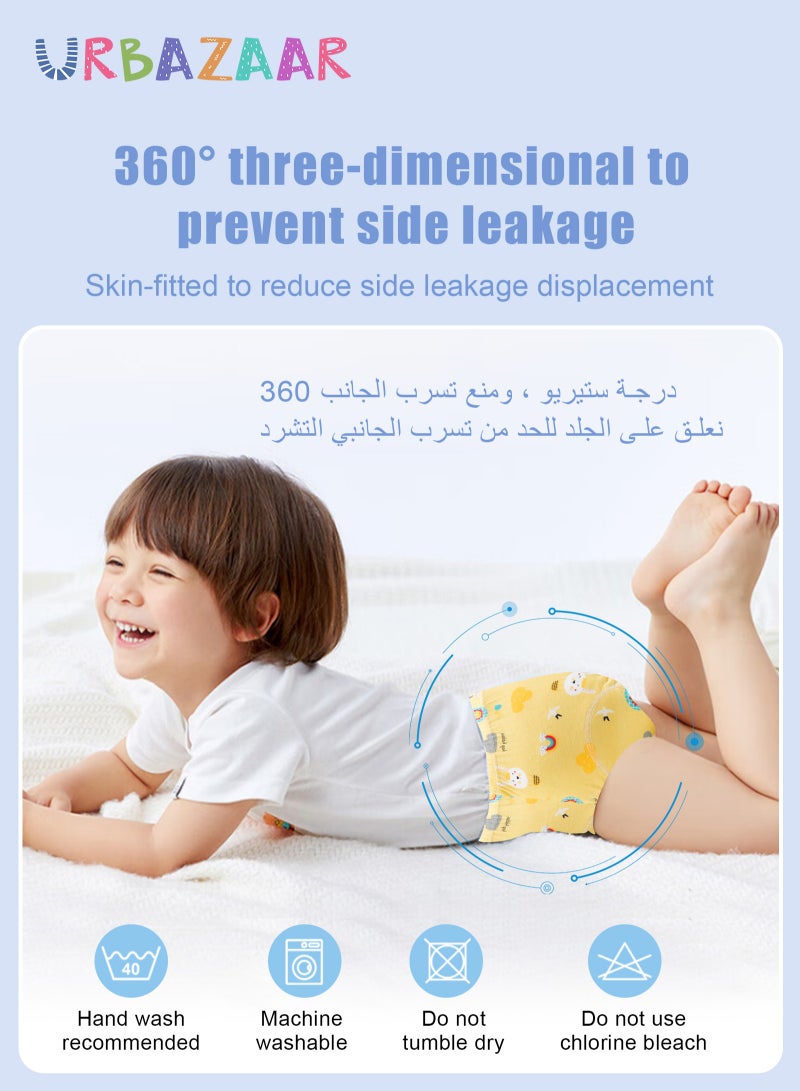 URbazaar 6PCS Baby Potty Training Pants, Breathable Potty Training Underwear, Toddler Learning Training Pants for Girls & Boys 6 Layers Strong Absorbent Cotton Training Underwear - Image 5