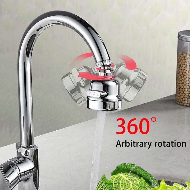 PLENARO PLENARO 3 Pcs Kitchen Tap Spray Head 360 Swivel Tap Aerator 3 Mode Adjustable Faucet Extender Rotatable AntiSplash Faucet Sprayer Attachment for Bathroom Kitchen SHORT - Image 2