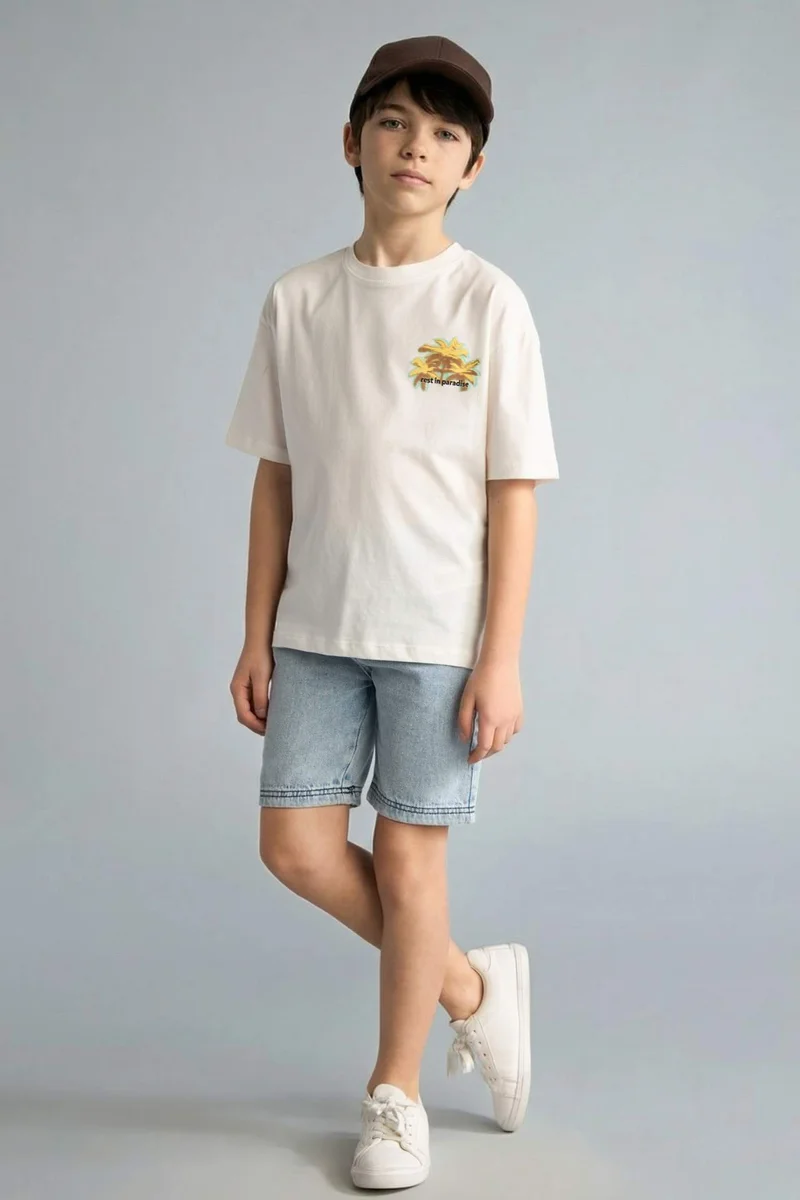 ديفاكتو Boy Printed Short Sleeve T-Shirt