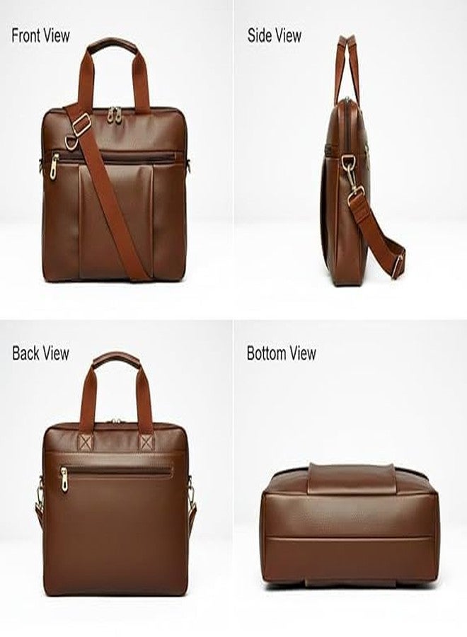 COOLCOLD 15.6 Inch Laptop Bag for Men & Women, Premium Office & Business Messenger Bag with Padded Laptop Compartment, Multiple Organizer Pockets, Adjustable Shoulder Strap, Professional Work Bag - Image 4
