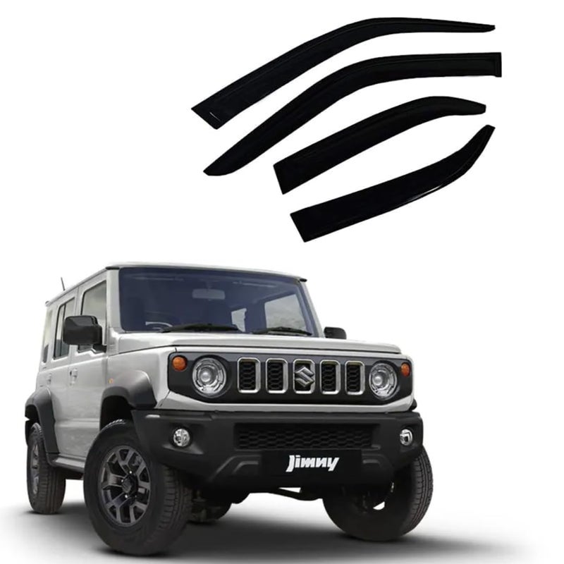 حاجب نافذة السيارة غير القابل للكسر / واقي المطر / مانع الرياح متوافق مع (ماروتي جيمني (مجموعة من 4))