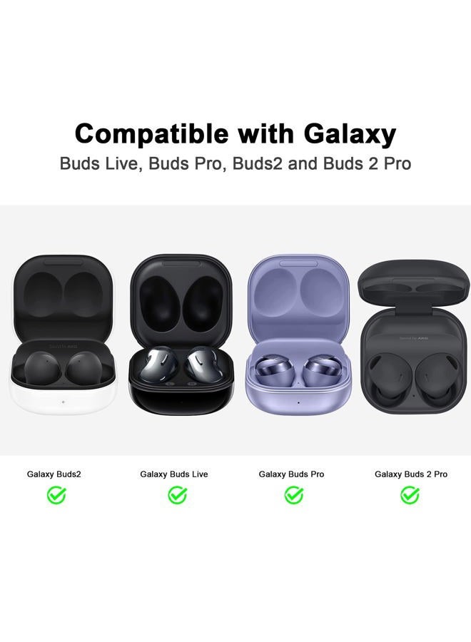 AIRSPO Silicone Case Compatible for Samsung Galaxy Buds 2 Pro/Galaxy Buds2/ Galaxy Buds Pro/Galaxy Buds Pro 2/ Galaxy Buds Live/Galaxy Buds FE Cases (Dark Blue) - Image 2