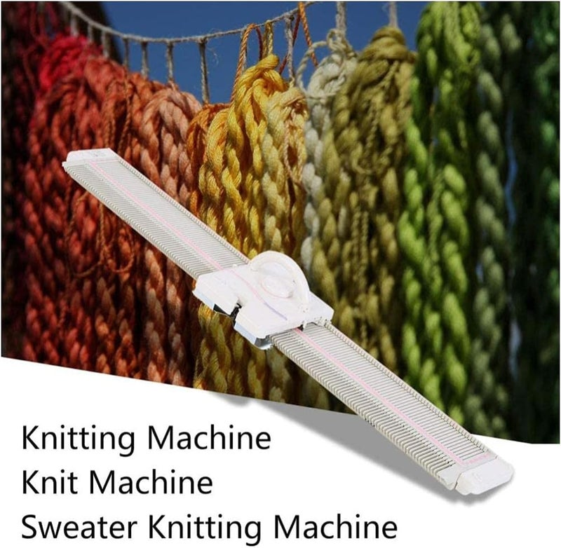 Focket Knitting Machine LK150 65mm Mid Gauge 150 Stitches Portable Plastic Domestic Smart Weaving Set with Accessories for Sock Hat Scarf Hand Sweater Knitting Machine Kit for Kids - Image 2