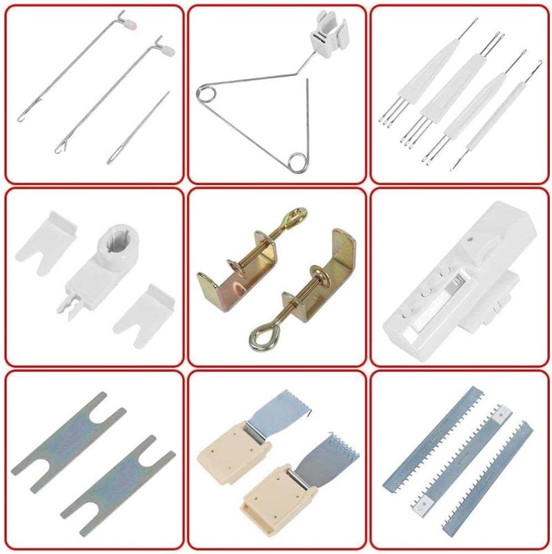 Focket Knitting Machine LK150 65mm Mid Gauge 150 Stitches Portable Plastic Domestic Smart Weaving Set with Accessories for Sock Hat Scarf Hand Sweater Knitting Machine Kit for Kids - Image 4