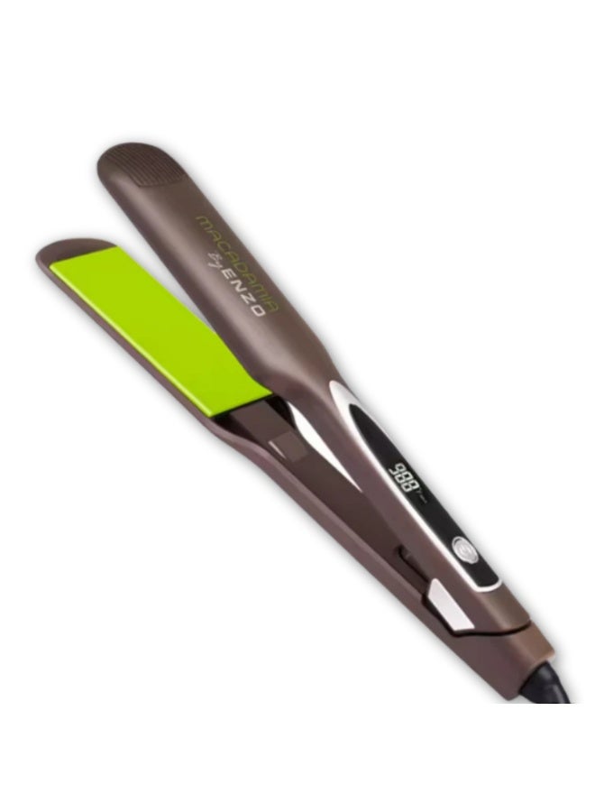 ENZO Professional مكواة شعر سيراميك احترافية ENZO EN-3991L – درجة حرارة قابلة للتعديل، تسخين سريع، وإصدار دولي بزاوية 360 درجة - Image 1