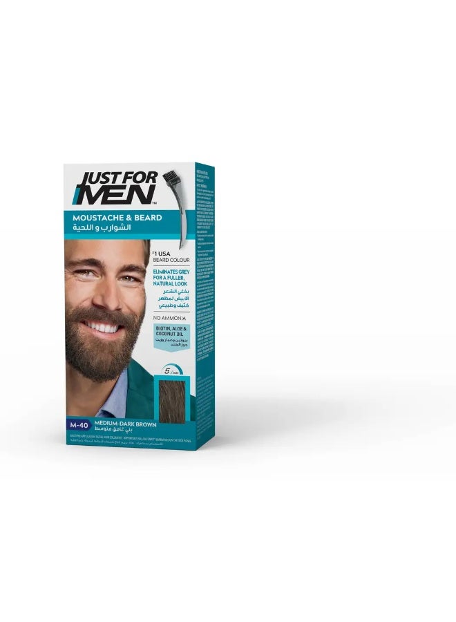Just For Men Moustache  Beard Medium Dark Brown -M 40 - Image 2