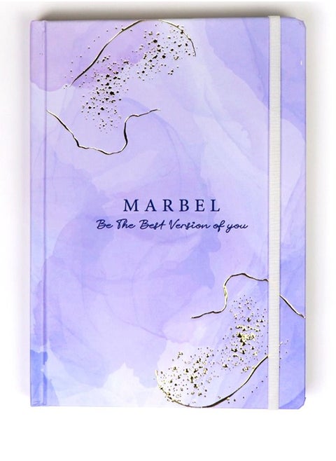 Marble Printed Notebook A5 Size (Purple)