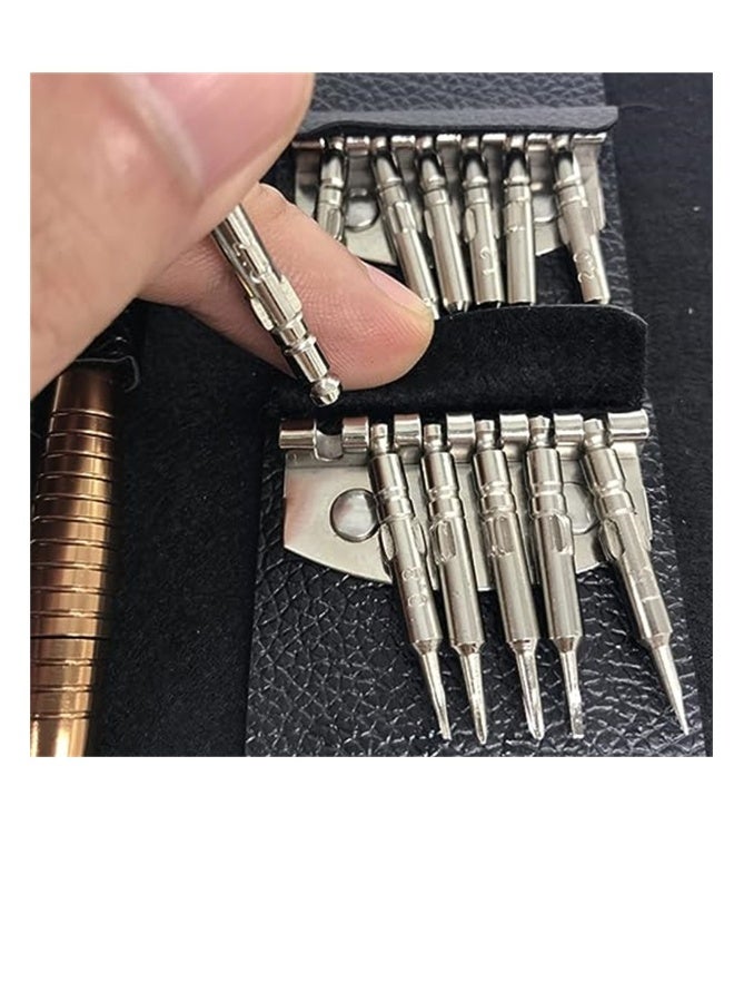 مجموعة مفكات براغي مغناطيسية، 25 في 1 مجموعة مفكات صغيرة برأس فيليبس ورأس مسطح، مجموعة مفكات جيب صغيرة لإصلاح الإلكترونيات، ماك بوك، آيفون، آيباد، نظارات، ساعة، جهاز لوحي - Image 2
