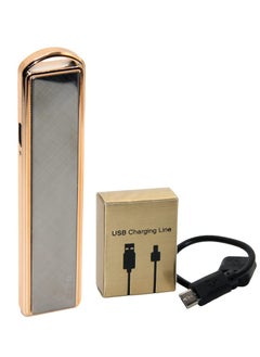 ماركة غير محددة ولاعة كهربائية نحيفة قابلة لإعادة الشحن ومقاومة للرياح وبدون لهب ومنفذ USB، متعددة الألوان  - Image 1