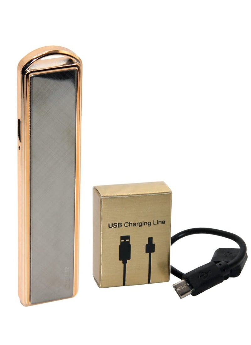 ماركة غير محددة - ولاعة كهربائية نحيفة قابلة لإعادة الشحن ومقاومة للرياح وبدون لهب ومنفذ USB، متعددة الألوان - Image 1