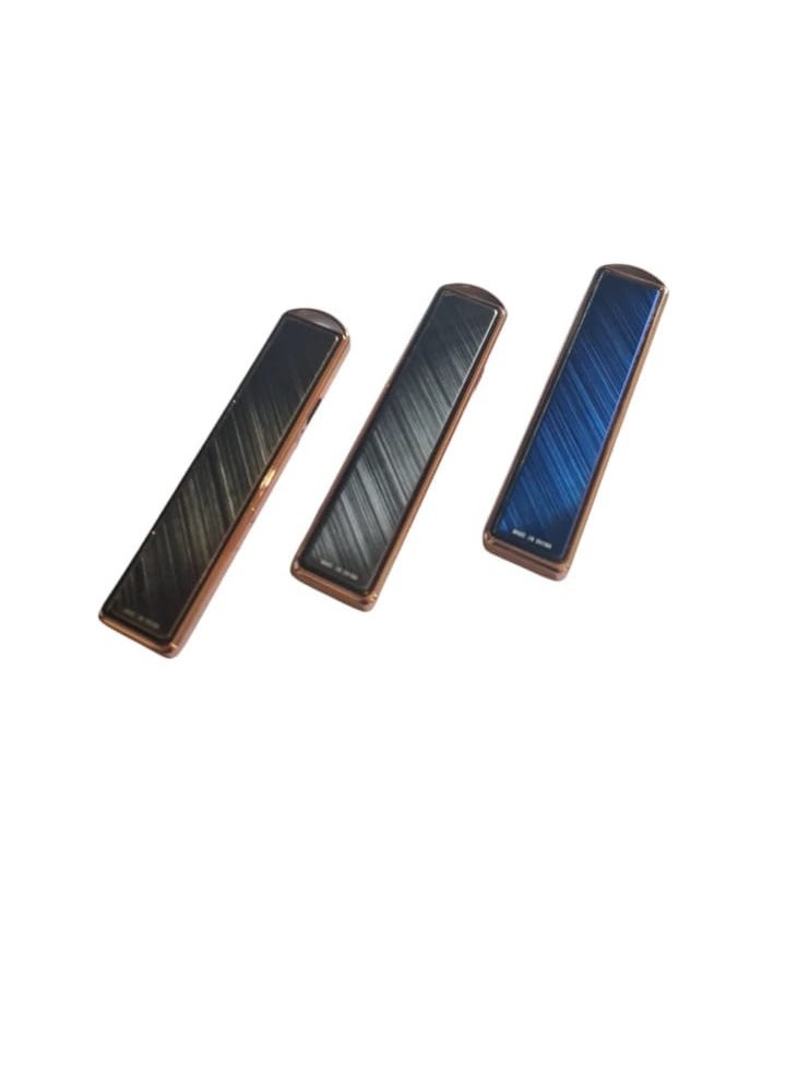 ماركة غير محددة - ولاعة كهربائية نحيفة قابلة لإعادة الشحن ومقاومة للرياح وبدون لهب ومنفذ USB، متعددة الألوان - Image 1