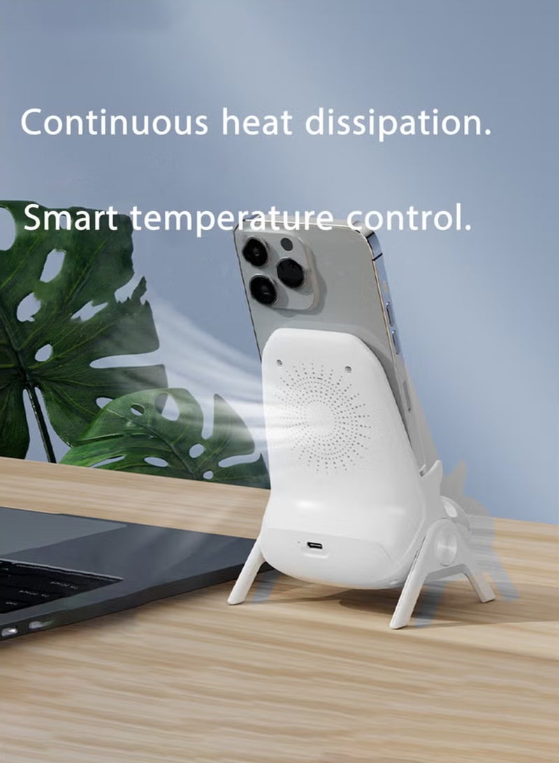 Wireless Charging Phone Stand, Adjustable Desktop Holder with Anti-Slip Base and Convenient Charging Port - Image 4