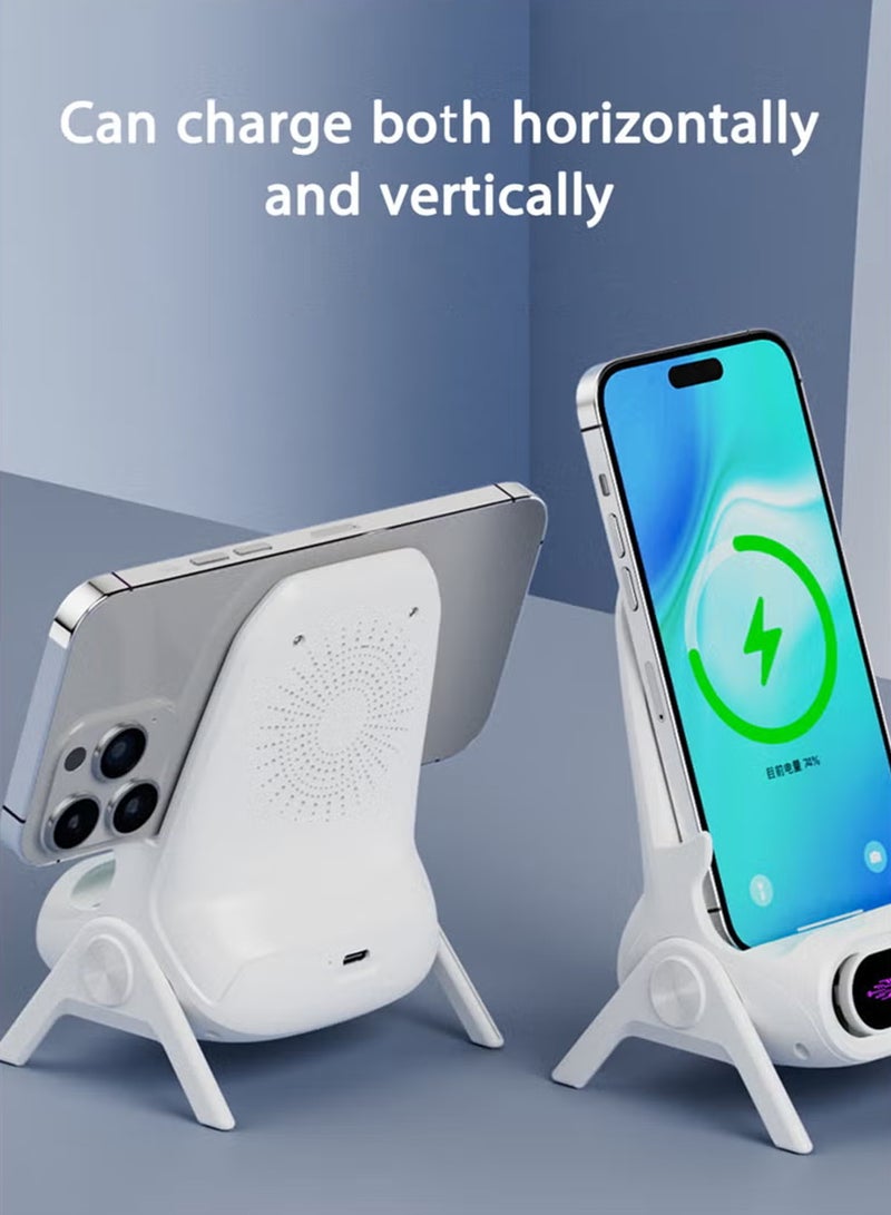 Wireless Charging Phone Stand, Adjustable Desktop Holder with Anti-Slip Base and Convenient Charging Port - Image 2