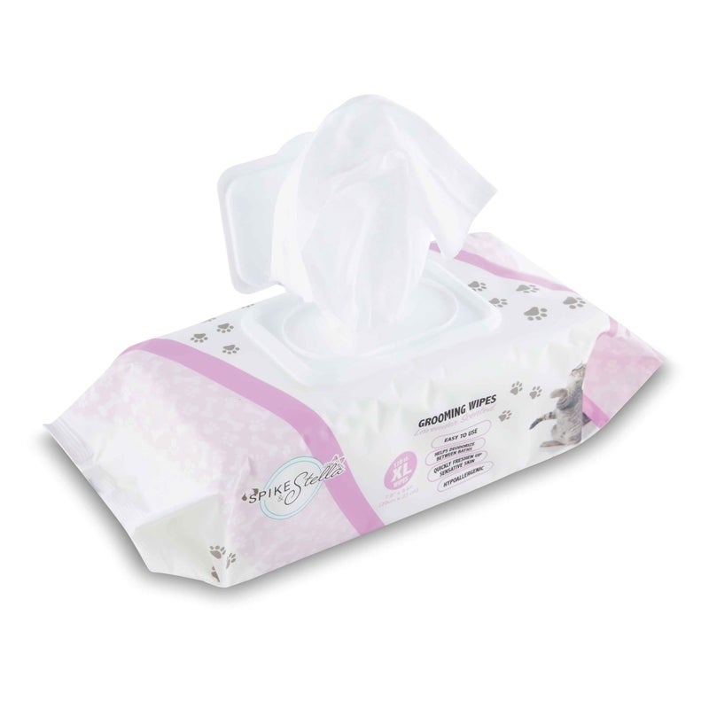 Cudlie 110 Pack Pet Grooming Wipes - Large & Extra-Large Sizes - Lavender, Aloe, & Unscented Variations - Hypoallergenic & Extra Durable - Perfect for Dogs & Cats, 8.6"x7.8" - Image 1