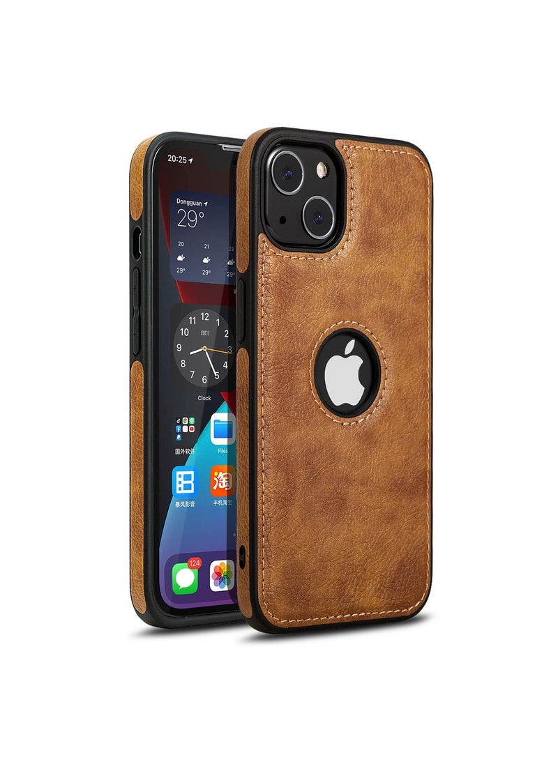 Mikki iPhone 15 Pro Max Case, Vegan Leather Protective Case for iPhone 15 Pro Max 6.7", Luxury, Elegant and Beautiful Design Cover, Non-Slip Vintage Looking Perfect Stitching Leather Case (Brown)  - Image 1