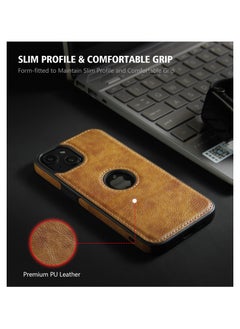 Mikki iPhone 15 Pro Max Case, Vegan Leather Protective Case for iPhone 15 Pro Max 6.7", Luxury, Elegant and Beautiful Design Cover, Non-Slip Vintage Looking Perfect Stitching Leather Case (Brown)  - Image 2