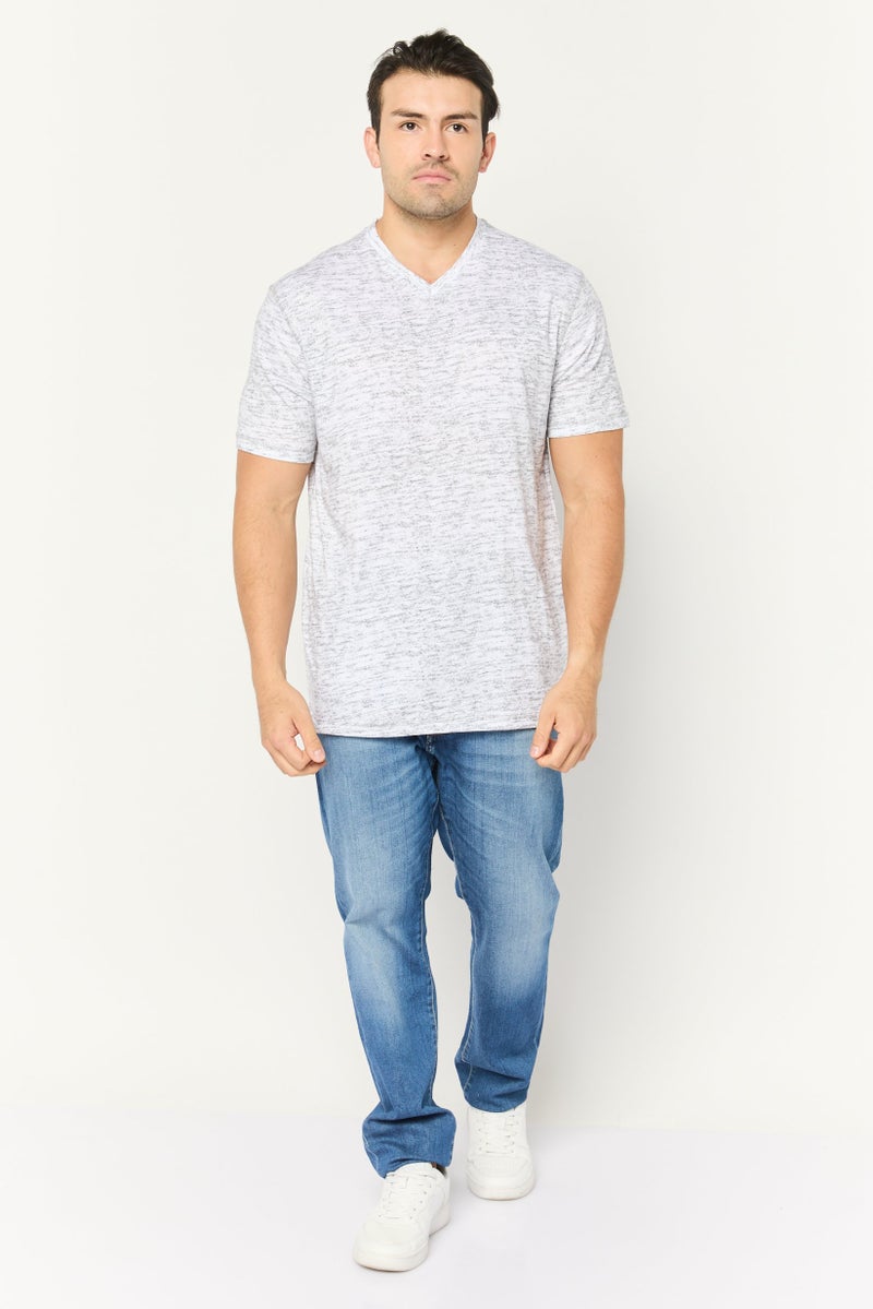 Company Eighty One Men V-Neck Short Sleeve Heather T-Shirt, Grey - Image 4