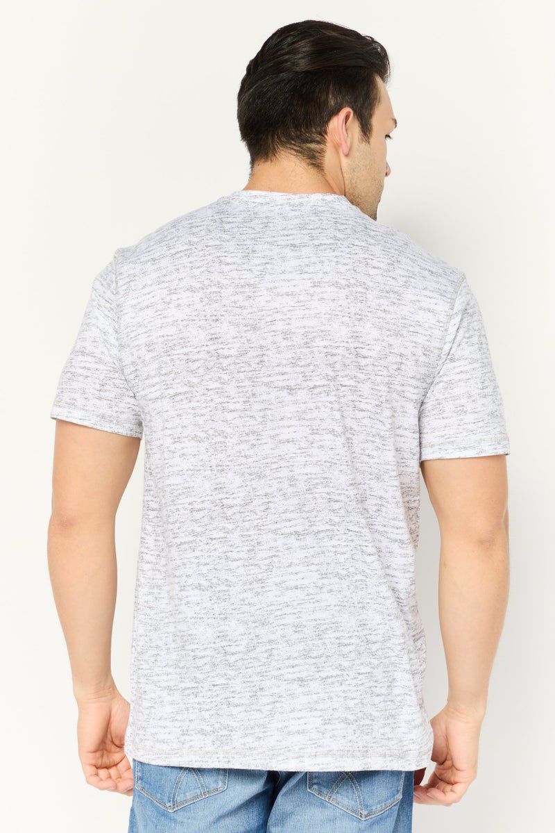 Company Eighty One Men V-Neck Short Sleeve Heather T-Shirt, Grey - Image 2