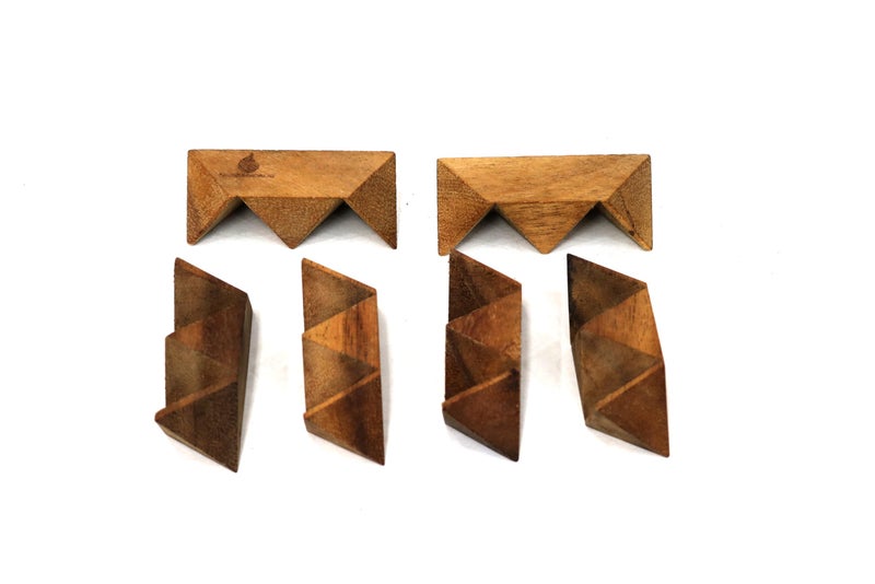 SiamMandalay Shooting Star Puzzle: 3D Brain Teaser Wooden Puzzle for Adults Classic Handheld Interlocking STEM Skill Builder Interlocking Game Educational Problem-Solving Game - Image 5