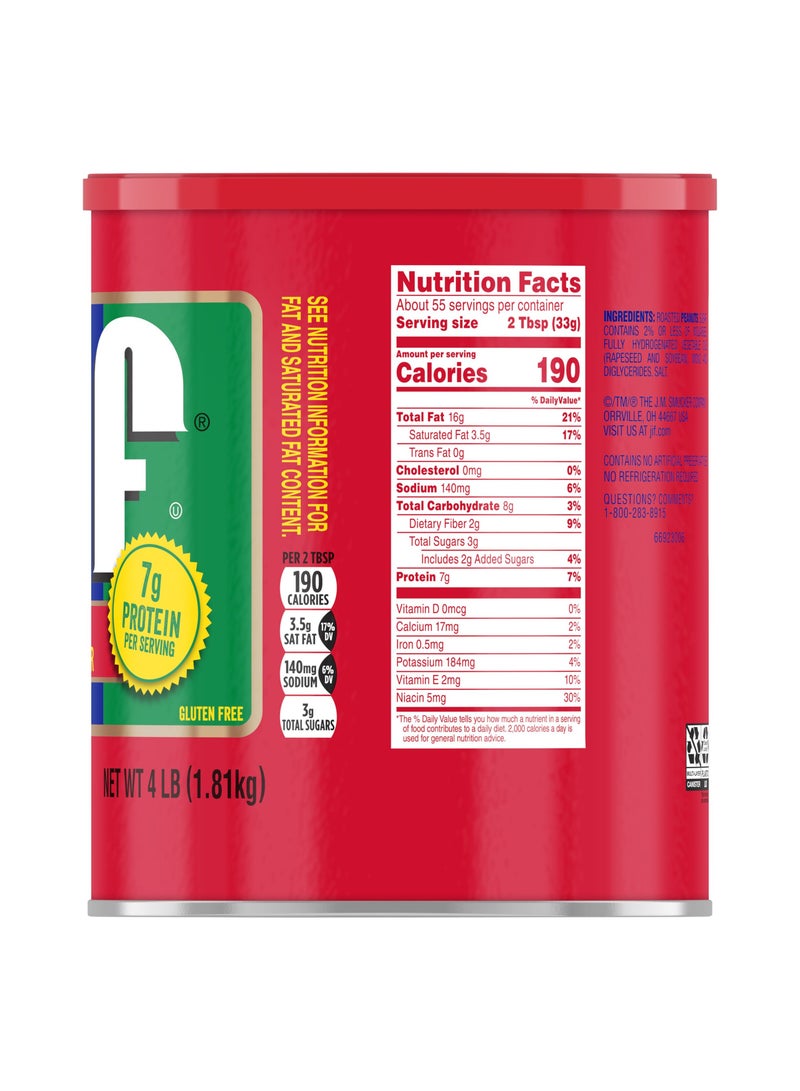 Jif Creamy Peanut Butter Can 1.8kg - Image 2