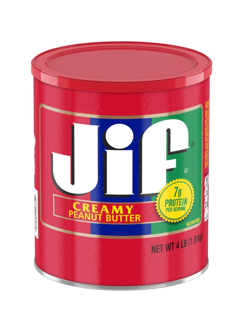 Jif Creamy Peanut Butter Can 1.8kg - Image 1