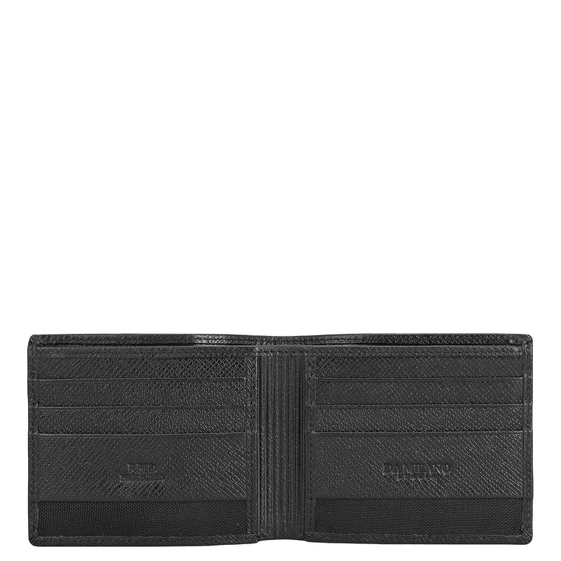 Da Milano Black Bifold Leather Mens Wallet