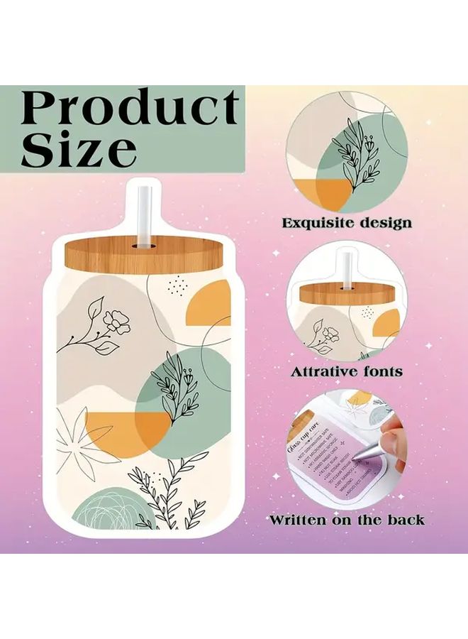 50 Sheets Care Cards for Cups With Instructions For Wobble Cups 3.5 X 2 Inches Customer Facing Introductory Packaging Suitable For Glass Cups Mug Small Online Store Packaging Insert Cards Office Supply - Image 3