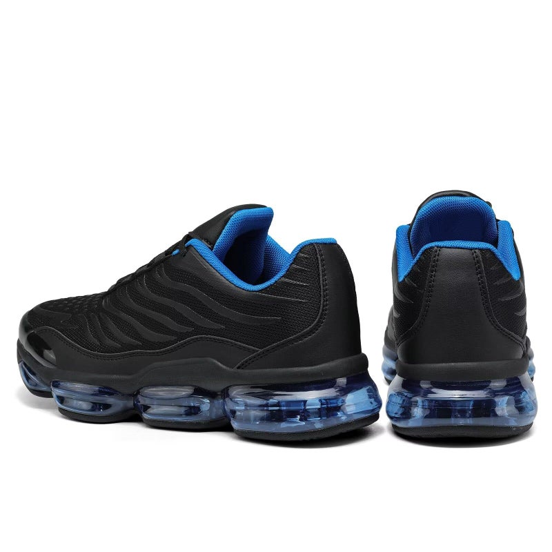 Socviis Mens Air Running Shoes Non Slip Workout Casual Sport Walking Shoes Basketball Sneakers Fashion Tennis Fitness Trainers Black Blue - Image 5