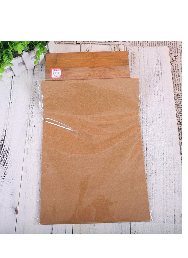 Unbleached Parchment Paper Baking Liners Sheets, 100 Pcs Precut 10x14 Inches Non-stick Wax for Cook, Grill, Steam, Pans, Air Fryers, Hamburger Patty (Brown)