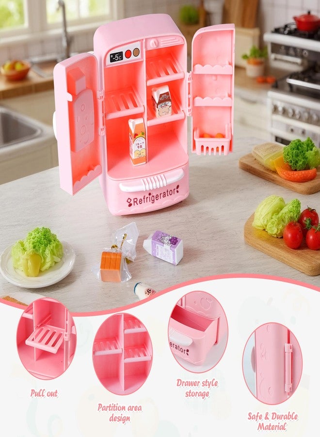 Kimo Dollhouse Mini Refrigerator Furniture, Essential Kitchen Accessory for Dollhouse, Compatible with Mini Foods, Kids' Playhouse Decor - Image 3