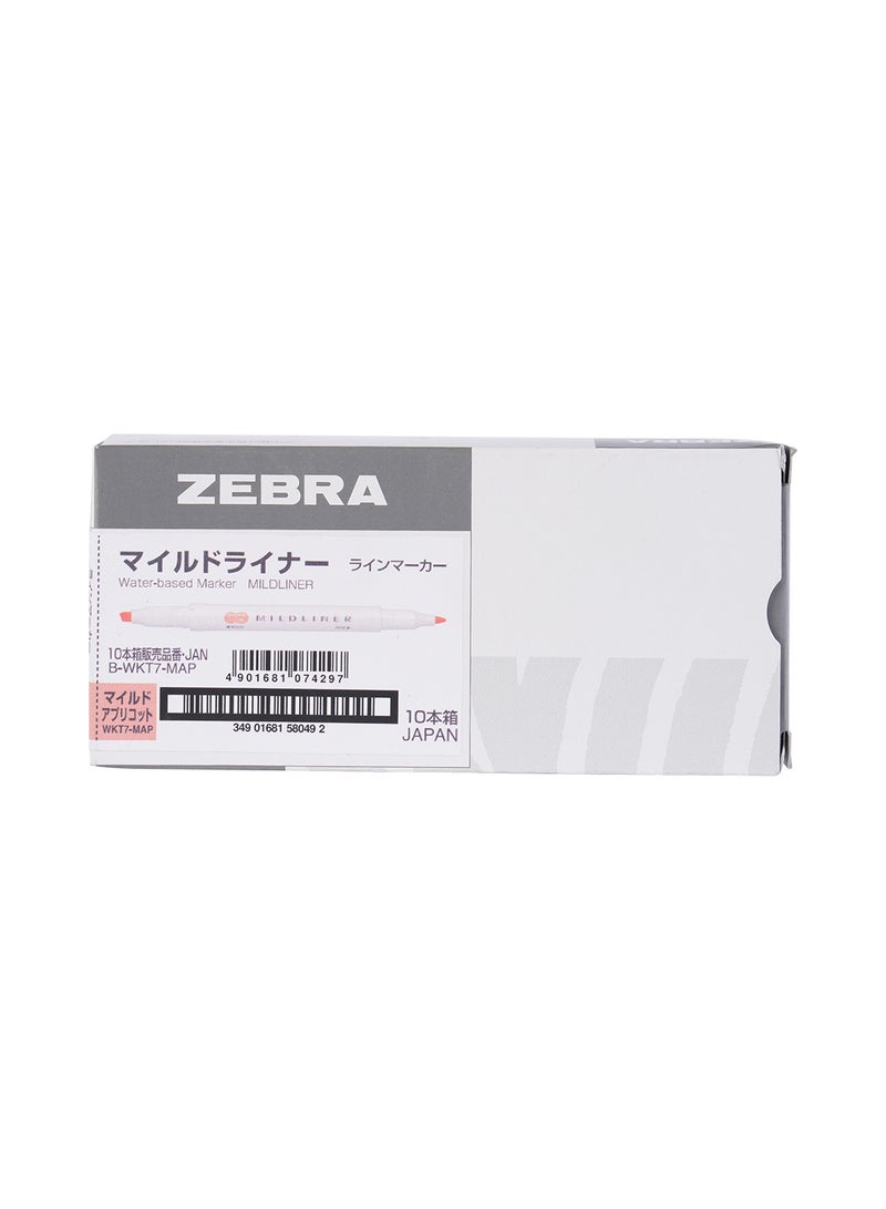 ZEBRA Mildliner Double Sided Highlighter , for Journal Planner , marking dictionary, Note Taking , drawing illustrations , Pack of 10 Highlighters  - Image 1
