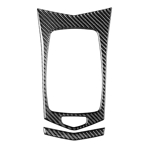 NVCNX Real Premium Carbon Fiber Car Center Console Gear Shift Panel Frame Cover Sticker Decal Interior Trim Compatible with Cadillac ATS 2013 2014 2015 2016 2017 2018 2019 Accessories Black - Image 3
