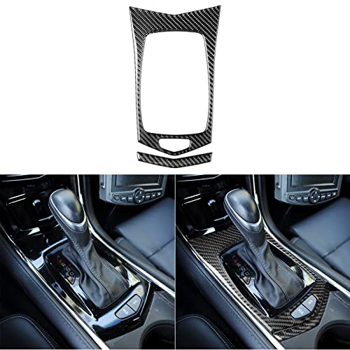 NVCNX Real Premium Carbon Fiber Car Center Console Gear Shift Panel Frame Cover Sticker Decal Interior Trim Compatible with Cadillac ATS 2013 2014 2015 2016 2017 2018 2019 Accessories Black - Image 1