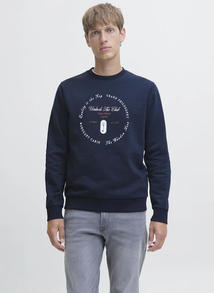 ج ج ريبل سويت شيرت مطبوع بقصة عادية