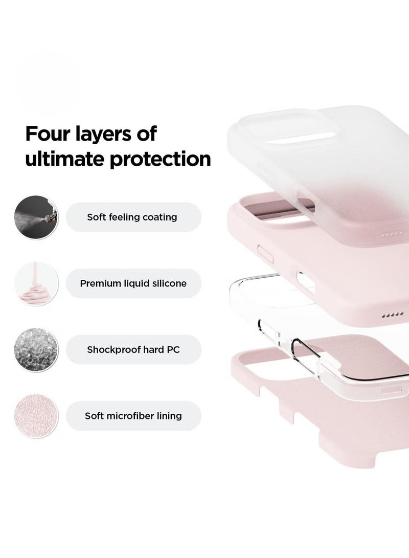 ELTRAZONE Chalk Pink iPhone 16 Pro Case – Slim Shockproof Full Body Protection with Soft Microfiber Lining, Scratch-Resistant - Image 3