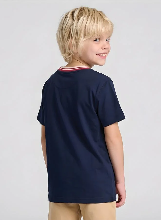 Take Two  Boys Regular City T-Shirt with Contrast Tipped Rib  By Juniorloom for Men | Best Price UAE