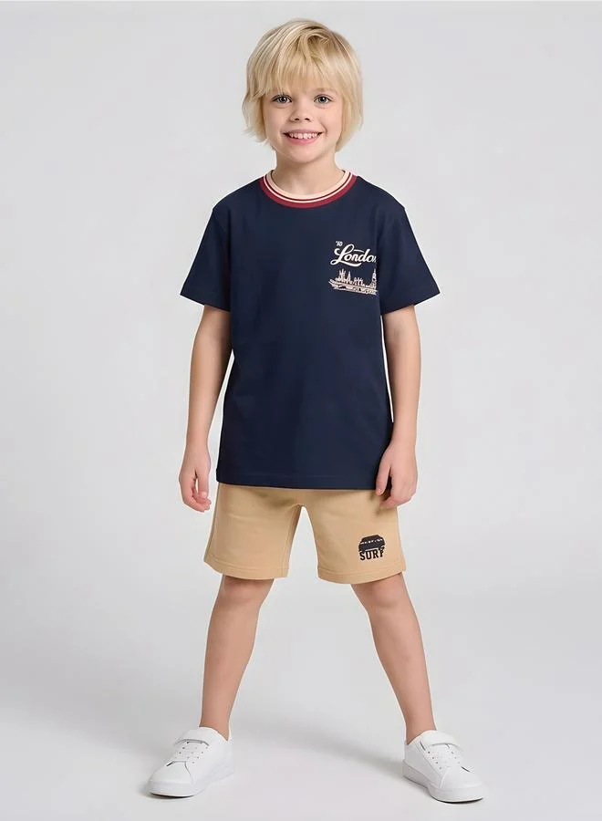 Take Two  Boys Regular City T-Shirt with Contrast Tipped Rib  By Juniorloom for Men | Best Price UAE