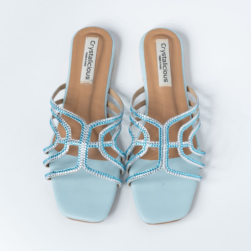 Crystalicious Zeel Handcrafted Women Flat Sandal For Casual Or Formal Outfits, Cruelty-Free - Image 1