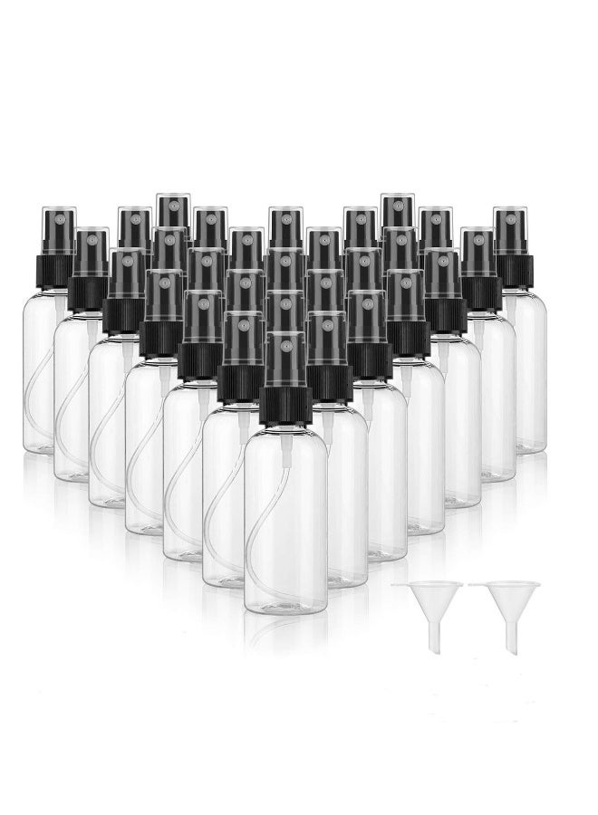 Spray Bottles, Fine Mist Mini Clear Spray Bottles with Pump Spray Cap - for Essential Oils, Cosmetic Liquid, Travel, Perfumes - Refillable & Reusable Empty Plastic Bottles Travel Bottle 30 Pack 2 oz - Image 1
