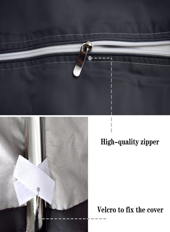 MOLLYAIR غطاء رفوف مقاوم للماء من MOLLYAIR، مصنوع من قماش 600D شديد التحمل ومقاوم للغبار، أغطية رفوف خارجية للأرفف السلكية مزودة بسحاب، مقاس 30 بوصة عرض × 14 بوصة عمق × 60 بوصة ارتفاع، يمكن استخدامه كدفيئة صغيرة، الغطاء فقط - Image 5