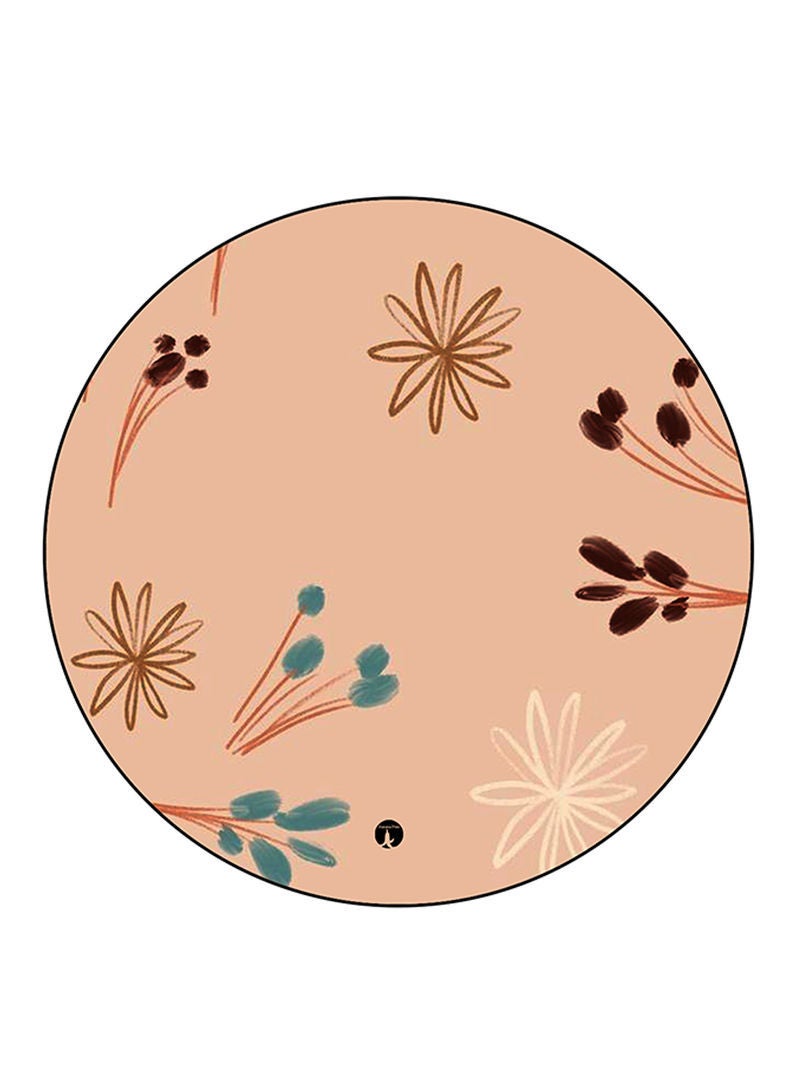 RKN Flowers Printed Fridge Magnet  Round  Multicolour - Image 2