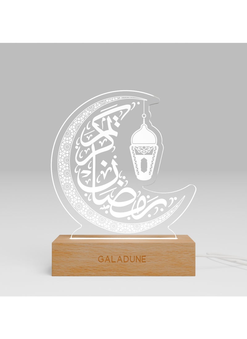 GALADUNE LED Acrylic Night Light ,Elegant Crescent Shape ,Suitable for Ramadan and Islamic Celebrations, Home Decoration - pzsku/Z25D67D29FE560A0072A4Z/45/_/1740127301/0a783ceb-0ba7-4dd4-9d02-19ebc40b26db