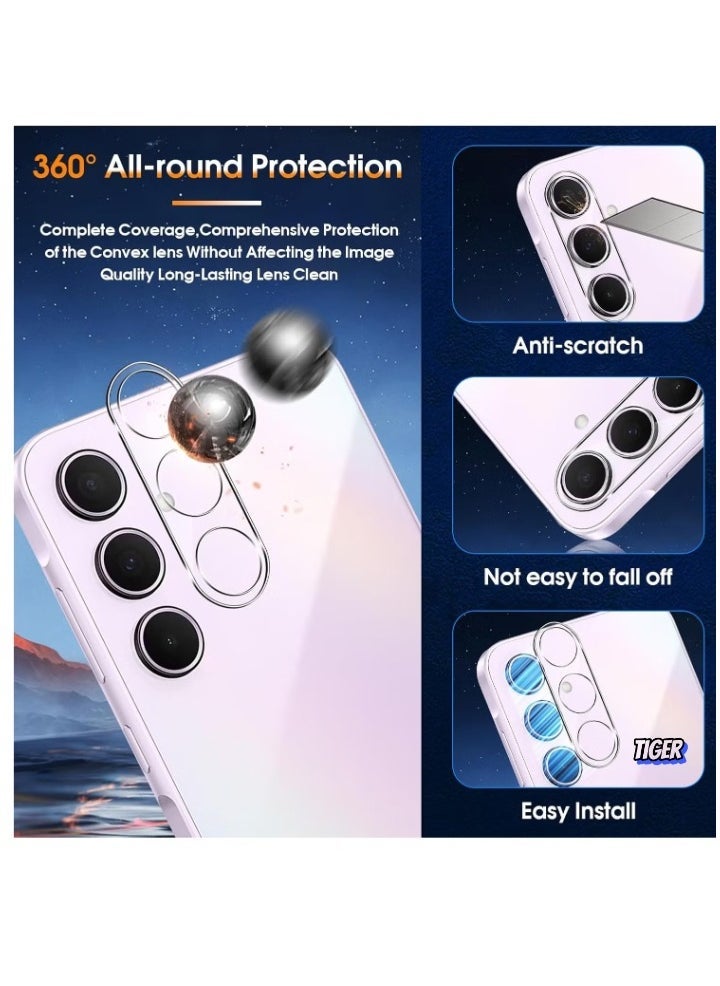 JAJEEK Privacy Screen for Samsung Galaxy A35 5G – Tempered Glass, Pack of 2 Privacy Screen Protectors & 2 Camera Lens Protectors, 9H Hardness, Anti-Spy, Anti-Scratch Protection - Image 2